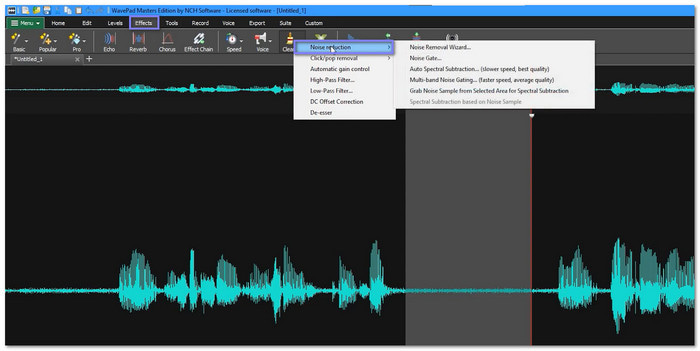 WavePad Remove Noise