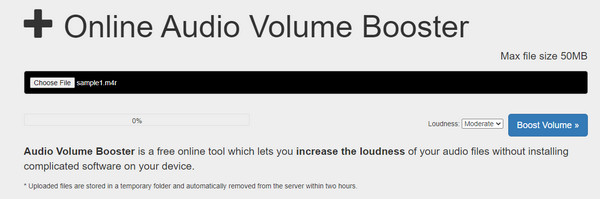 Online audiobooster