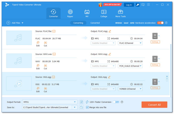 Tipard Video Converter Ultimate Desktop Audio Merger