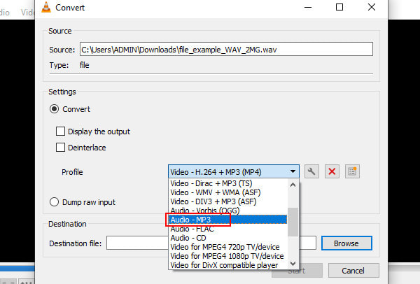 Select Audio MP3