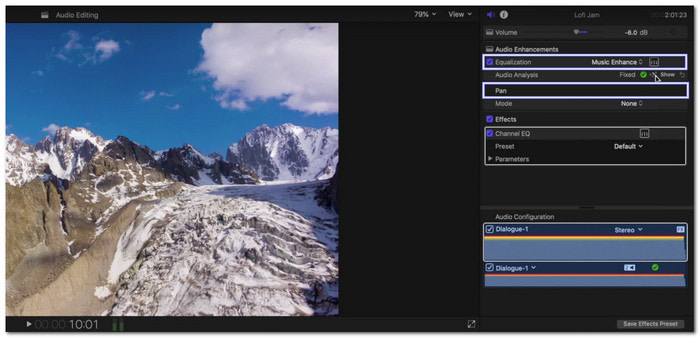 Use the Equalizer & Panning