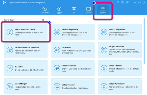 Επεξεργαστής μεταδεδομένων πολυμέσων Toolbox