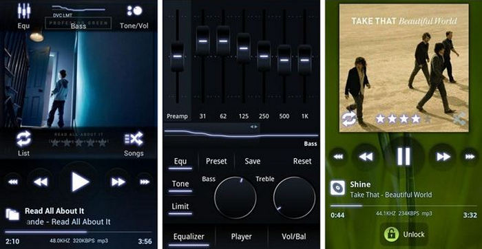 PowerAMP Arayüzü