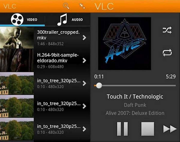 Mobil için VLC