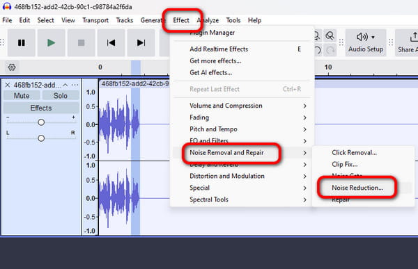 Effects Noise Removal Option