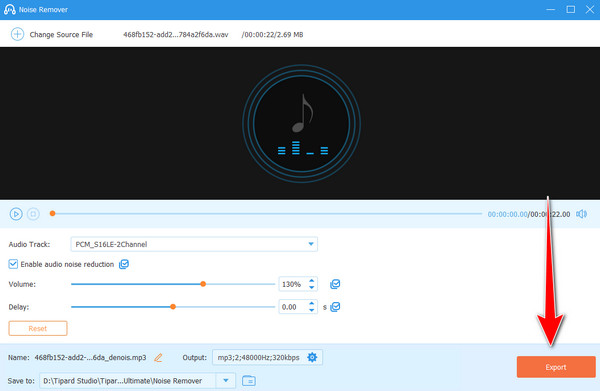 Tipard Save Audio Export