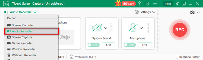 Audio Recorder Option