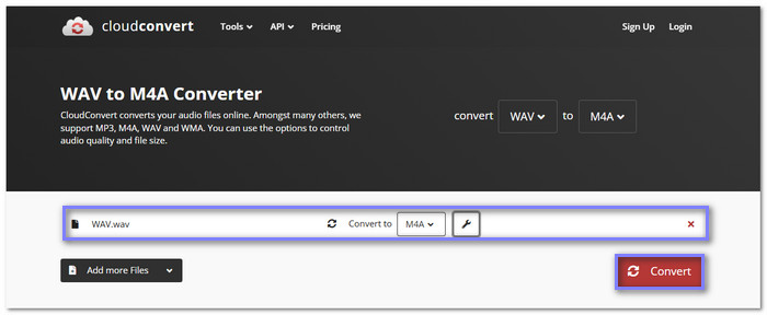 Change Wav to M4a Online With Cloudconvert