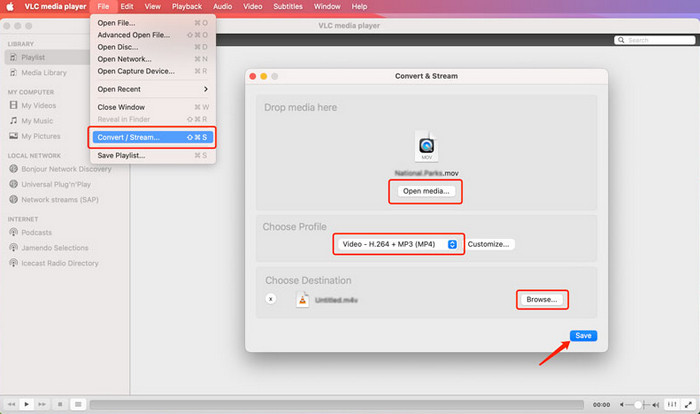 Start Converting VLC