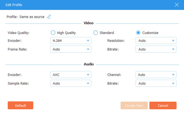 Configuración de perfil