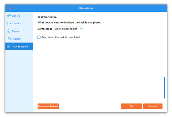 Preference Task Schema