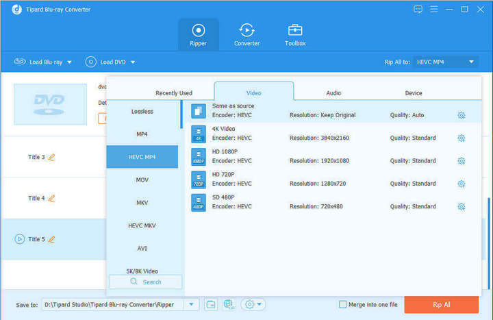 Choose output files