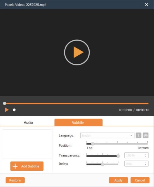 Add And Edit Subtitle