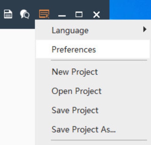 Menu Preferences