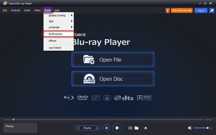Preferences Option