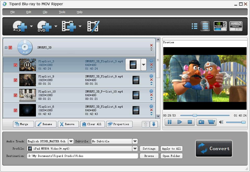 Tipard Blu-ray to MOV Ripper 7.2.8 full