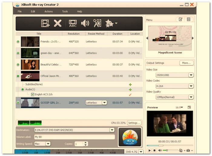 Xilisoft Blu-ray Creator Top Blu-ray Authoring Software