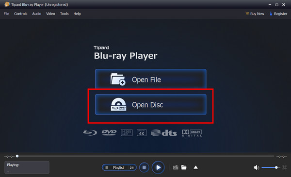 Otevřete disk Blu-ray Disc
