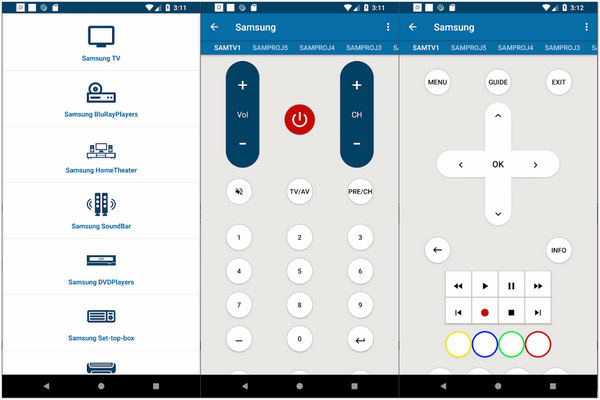 Aplikace Samsung Blu-ray Player Remote