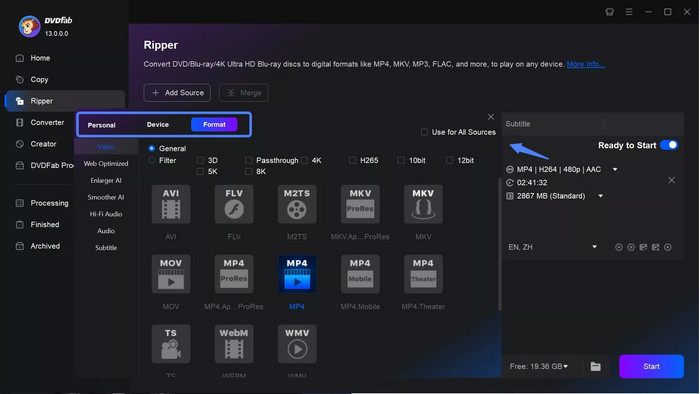 DVDFab Blu-ray Ripper