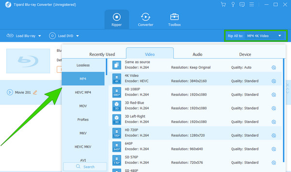 Formáty sady Blu-ray Converter