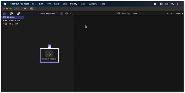 Open The Import Media Window