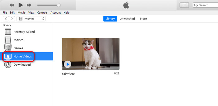 Transferred Blu-Ray Movie in iTunes