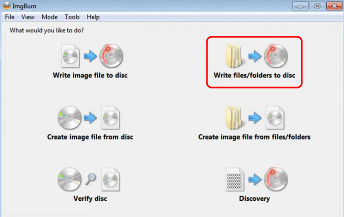 Write File Folder Option