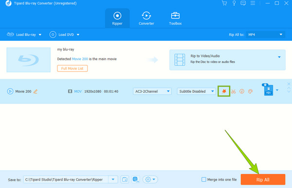 Tipard Blu-ray Converter Selectie