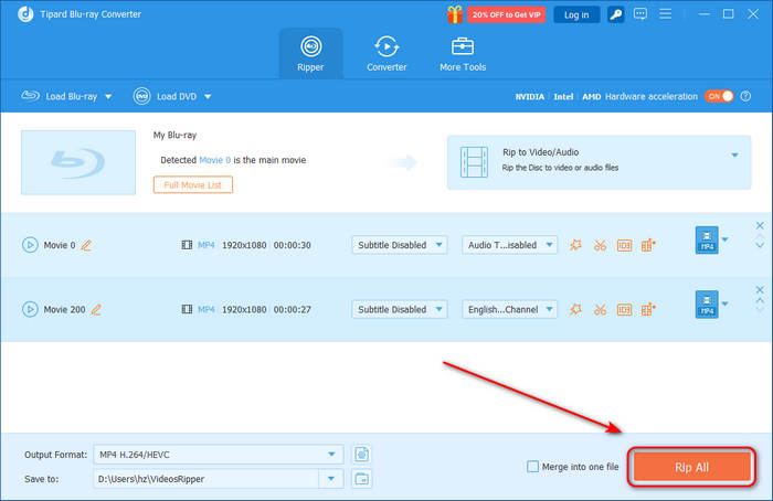 Start Conversion Tipard
