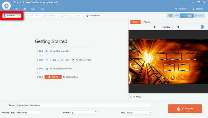 Tipard Add Files Button