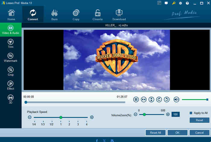 Editing Features In Leawo
