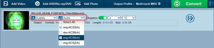 Manage Subtitles And Audio Tracks In Leawo Prof Media