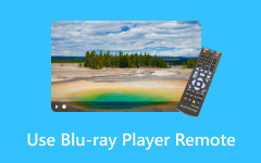 Используйте пульт дистанционного управления проигрывателем Blu-ray