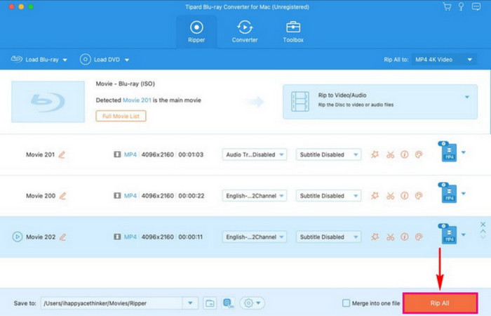 Start Ripping Blu Ray