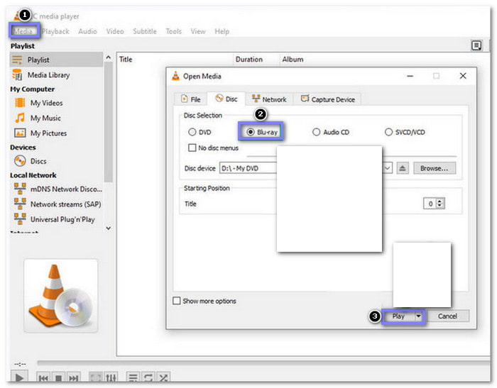 VLC Media Player Play Blu-ray on Windows 10