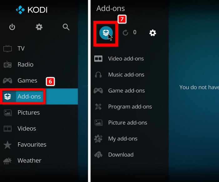 Add Ons in Kodi
