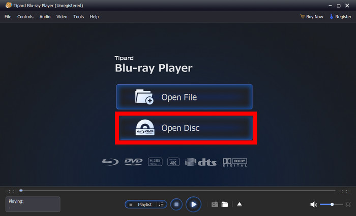 Tipard Player Open Disk