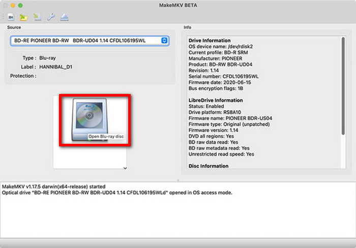 Load Blu-Ray MakeMKV Mac