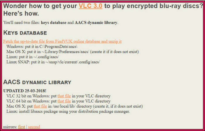 VLC Database Library Acquisition