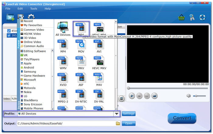Choose Your Desired Format