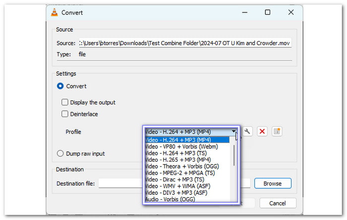 VLC Convert FLV to MOV