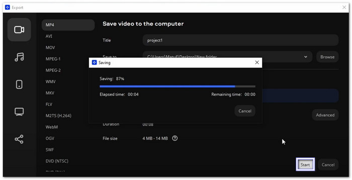 Begin Converting MEPX to MP4