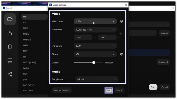 Change More Settings