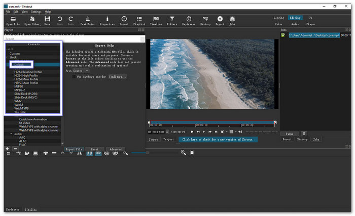 Select Your Preferred Preset
