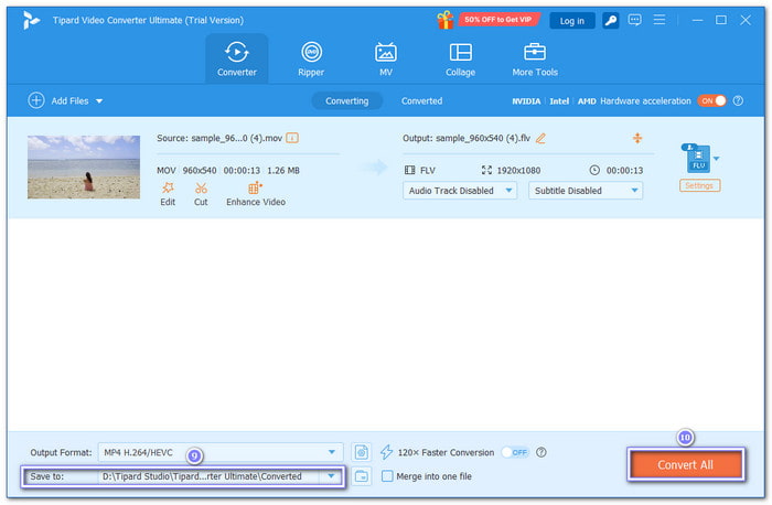 Start Changing MOV to FLV Format
