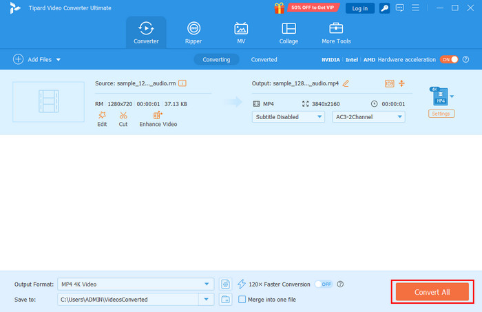 Click Convert All Button