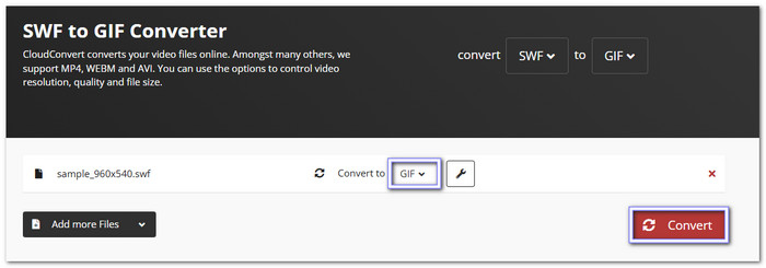 Click Convert And Download GIF