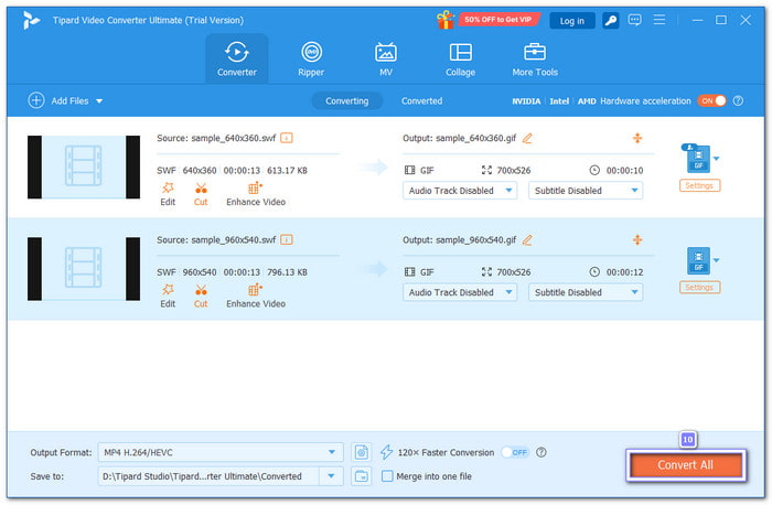 Quickly Convert SWF to Looping GIF