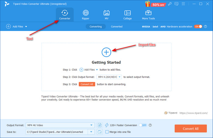Select Tool And Import Button